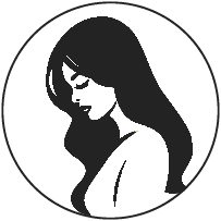 Woman hair extension silhouette icon Shiloh Temple Tresses