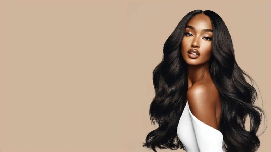 Luxury black hair extension model about us